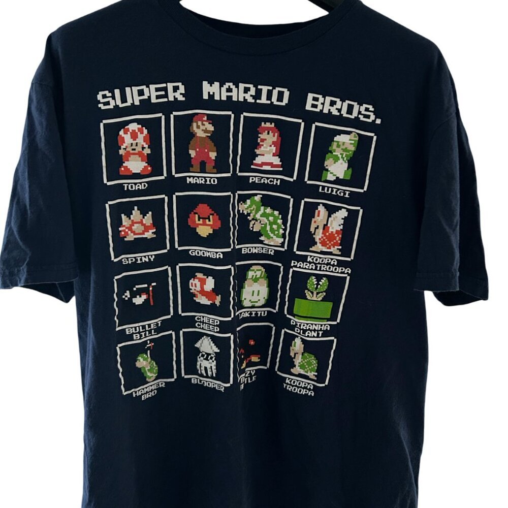 SUPER MARIO CHARACTER T SHIRT OFFICIAL LICENSE TEE Size Large (42/44)